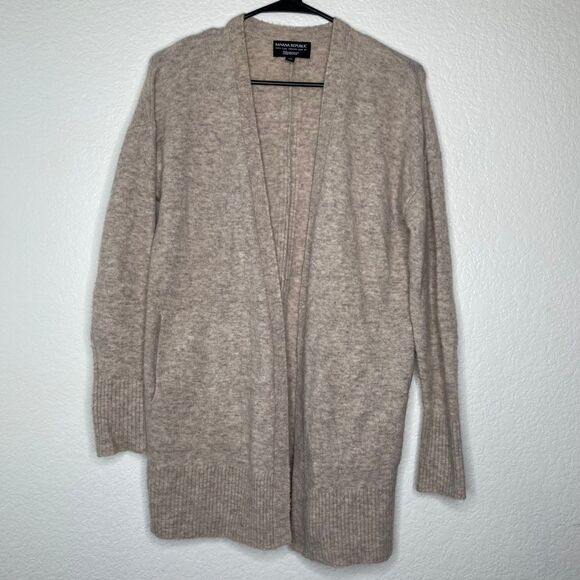 Banana Republic womens open front cardigan wool alpaca blend lightweight XS - Picture 1 of 6